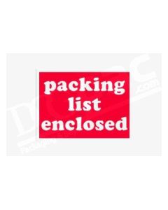 1500 Printed "PACKING LIST ENCLOSED" Labels