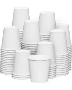 White, Paper, Cups, 100ml, Pack of 1000