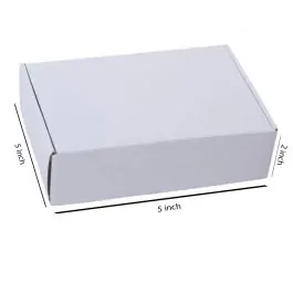 Buy White, 03ply, Flat, Corrugated, Multipurpose, Boxes, 5in x 5in x ...