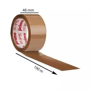 Unprinted, Transparent, 42microns, Round, Self adhesive, Tapes, 72mm x 65m,  Pack of 24