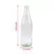 1000ml Glass Bottle with Cap, 3.5in x 10.5in, Pack of 20