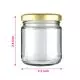 100ml Round Glass Jar with Lug Cap, 2.2in x 2.6in, Pack of 100