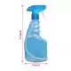 500ml PET Empty Transparent Glass Cleaner Bottle, Surface Cleaner Bottle with Trigger Pump, Pack of 50