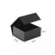 Black Collapsible Flat Rigid Gift Boxes, Cardboard Gift Packing Box, 6in x 6in x 2in, Pack of 10