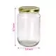 750ml Round Glass Jar with Lug Cap, 3.5in x 5.7in, Pack of 20