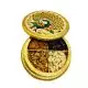 Golden Round Divider Dry Fruit Box ,8in x 8in x 2.5in, Pack of 10