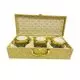 Golden Trunk Box with Handle, 13in x 5.5in x 4in, Pack of 10