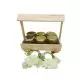 Wooden Gift Cart with Handle, 12in x 8in x 10in, Pack of 10