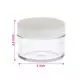 100gm PET Empty Transparent Cream Jar, Gel Jar with Screw Cap, Pack of 50