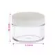 50gm PET Empty Transparent Cream Jar, Gel Jar with Screw Cap, Pack of 50