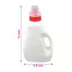 500ml HDPE Empty Liquid Detergent Bottles, White Bottles with Screw Cap & Transparent Cap, Pack of 50