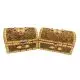 Golden Treasure Gift Box with Stones ,7in x 4in x 4in, Pack of 10