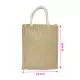 Eco-Friendly, Beige Jute Bag with Handles, 14in x 4in x 16in, Pack of 10