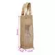 Beige Transparent Window Jute Carry Bag, with Handle, 5in x 4in x 14in, Pack of 10